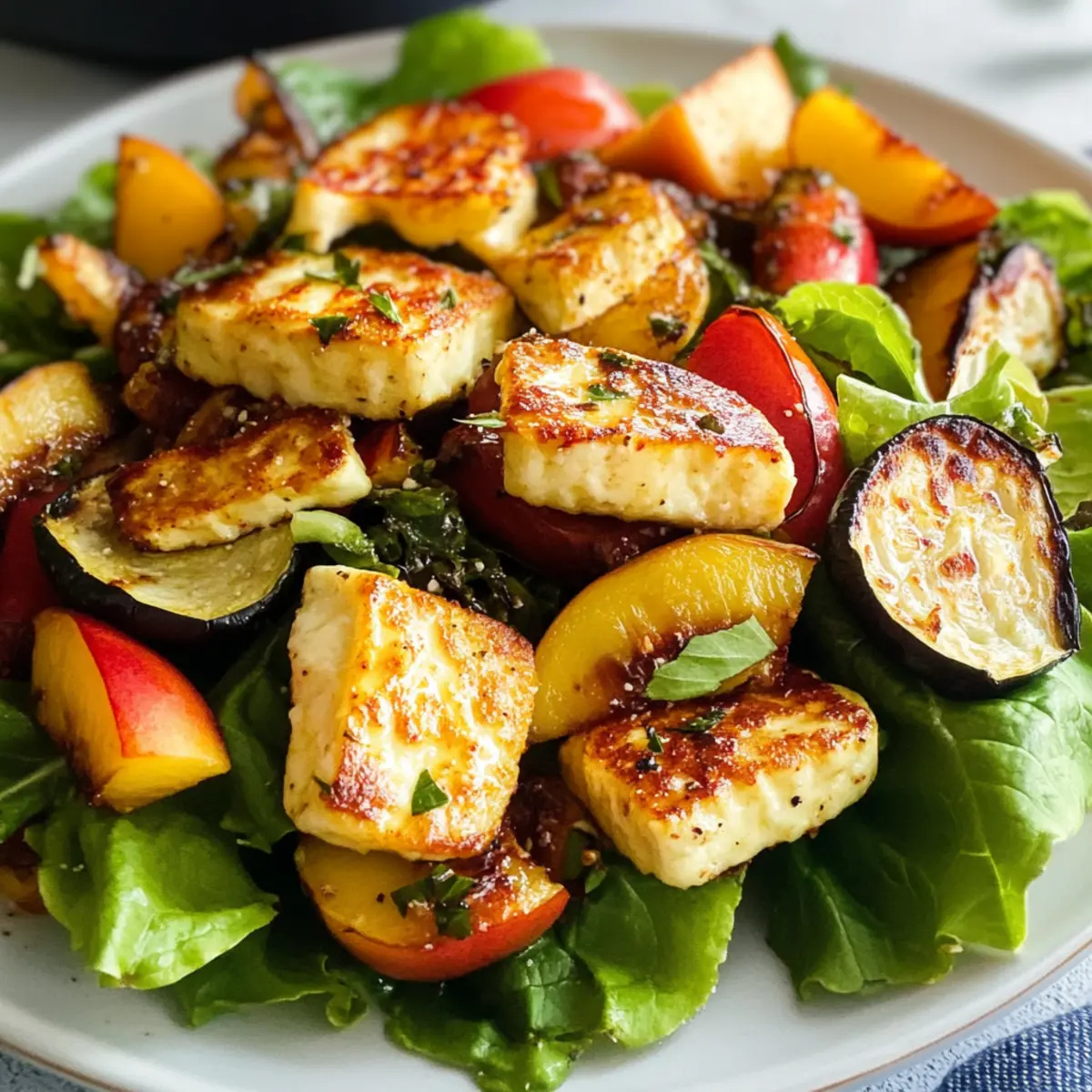 Sommersalat mit Halloumi für die perfekte süß-salzige Balance